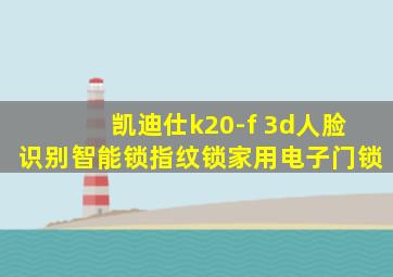 凯迪仕k20-f 3d人脸识别智能锁指纹锁家用电子门锁